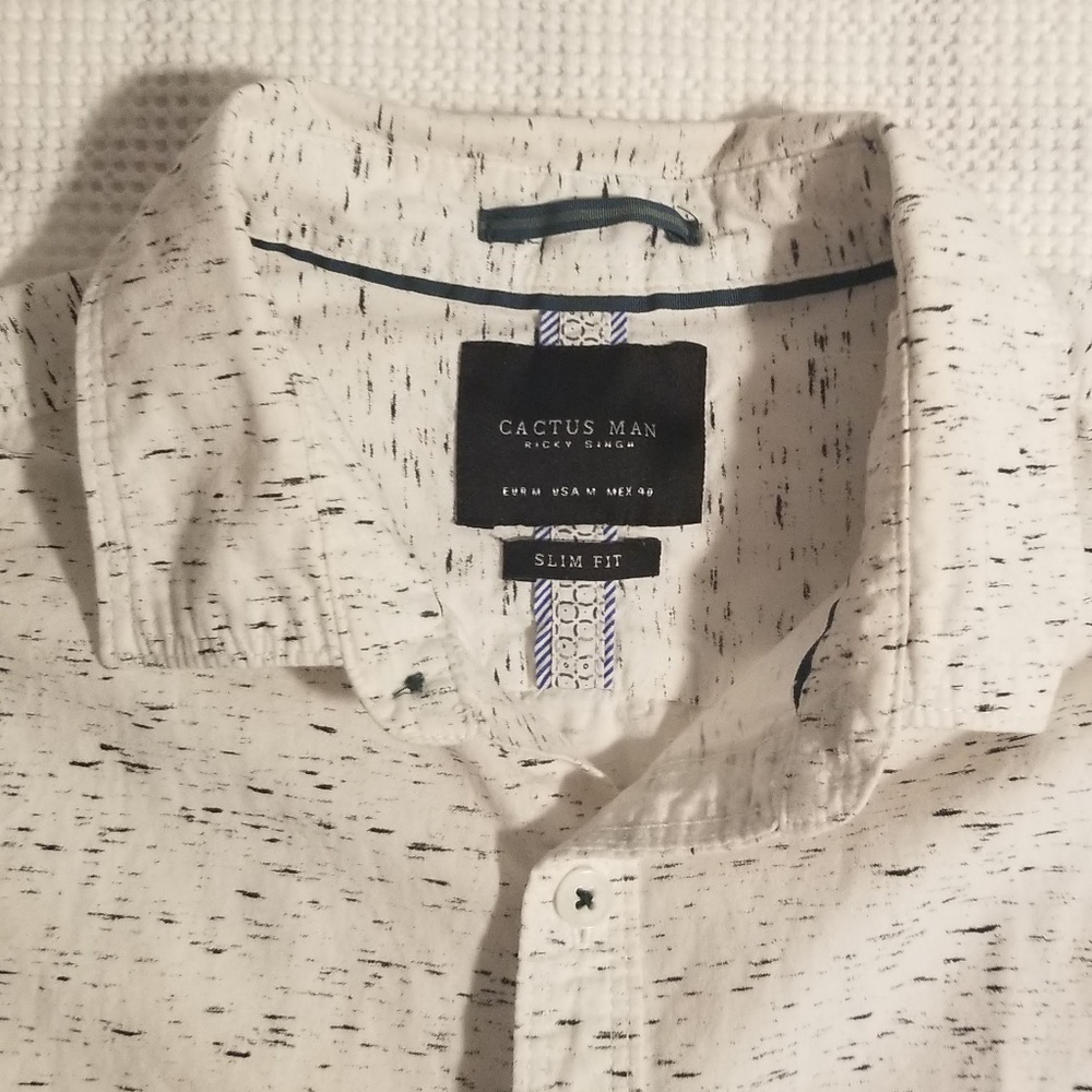 CACTUS MAN SIZE MEDIUM DRESS SHIRT SHORT SLEEVE